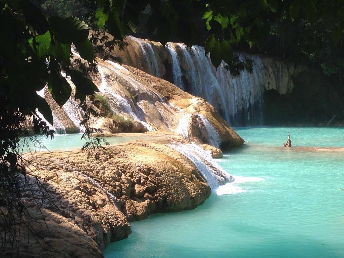 Agua Azul og fossen misol-ha i Chiapas